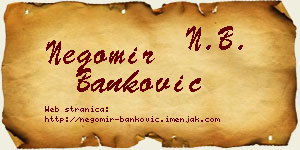 Negomir Banković vizit kartica